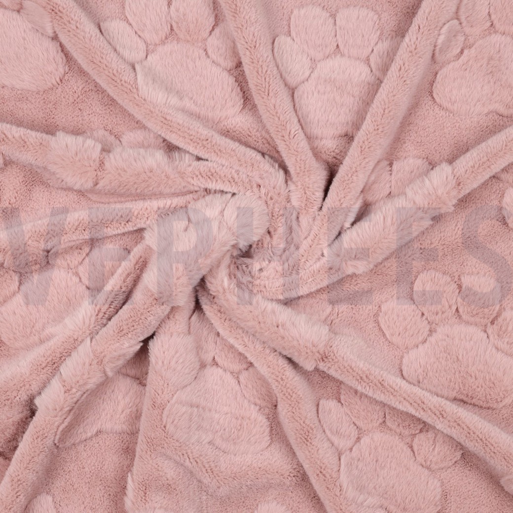 FLEECE DOG PAWS POWDER PINK #3