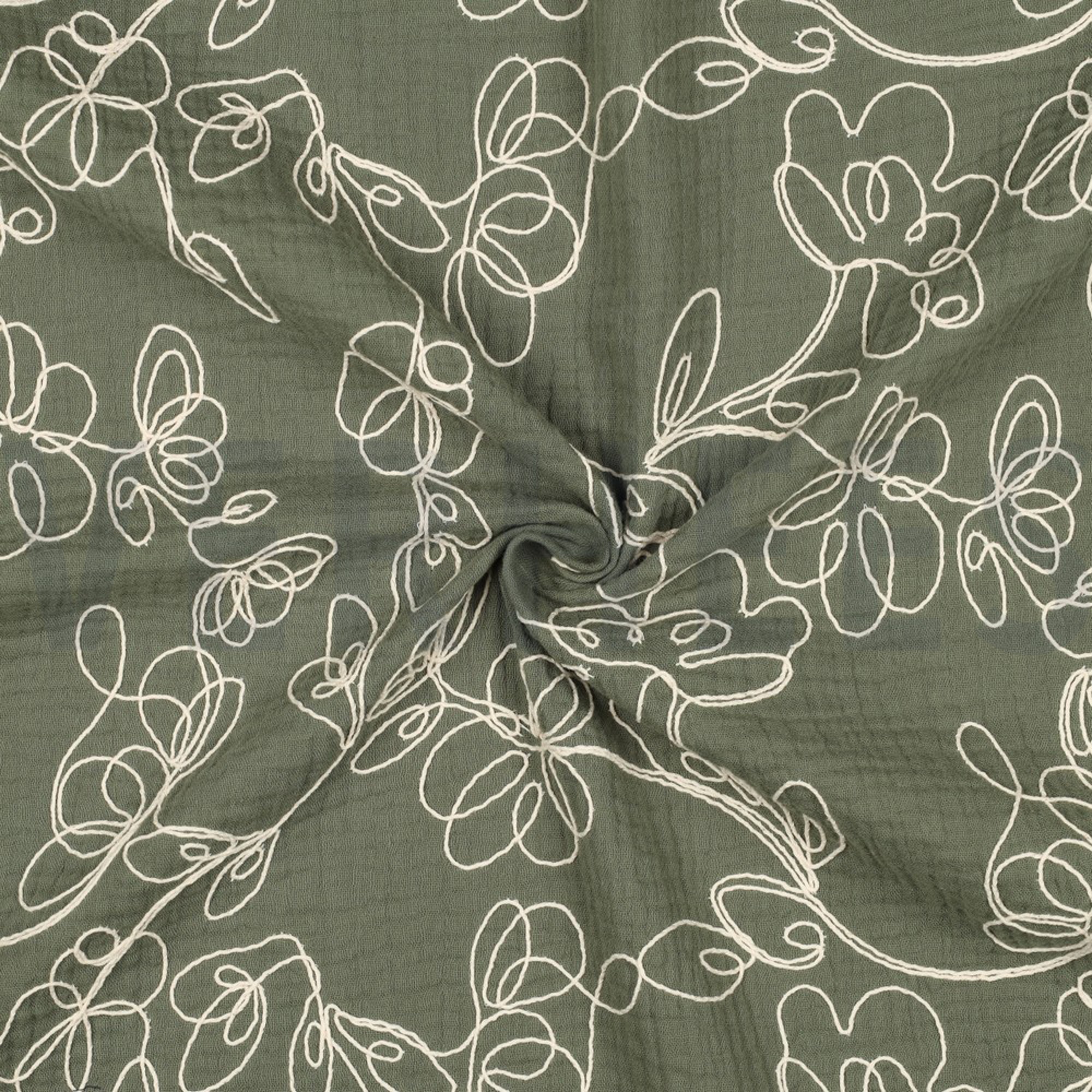DOUBLE GAUZE EMBROIDERY FLOWERS PICKLE (high resolution) #3