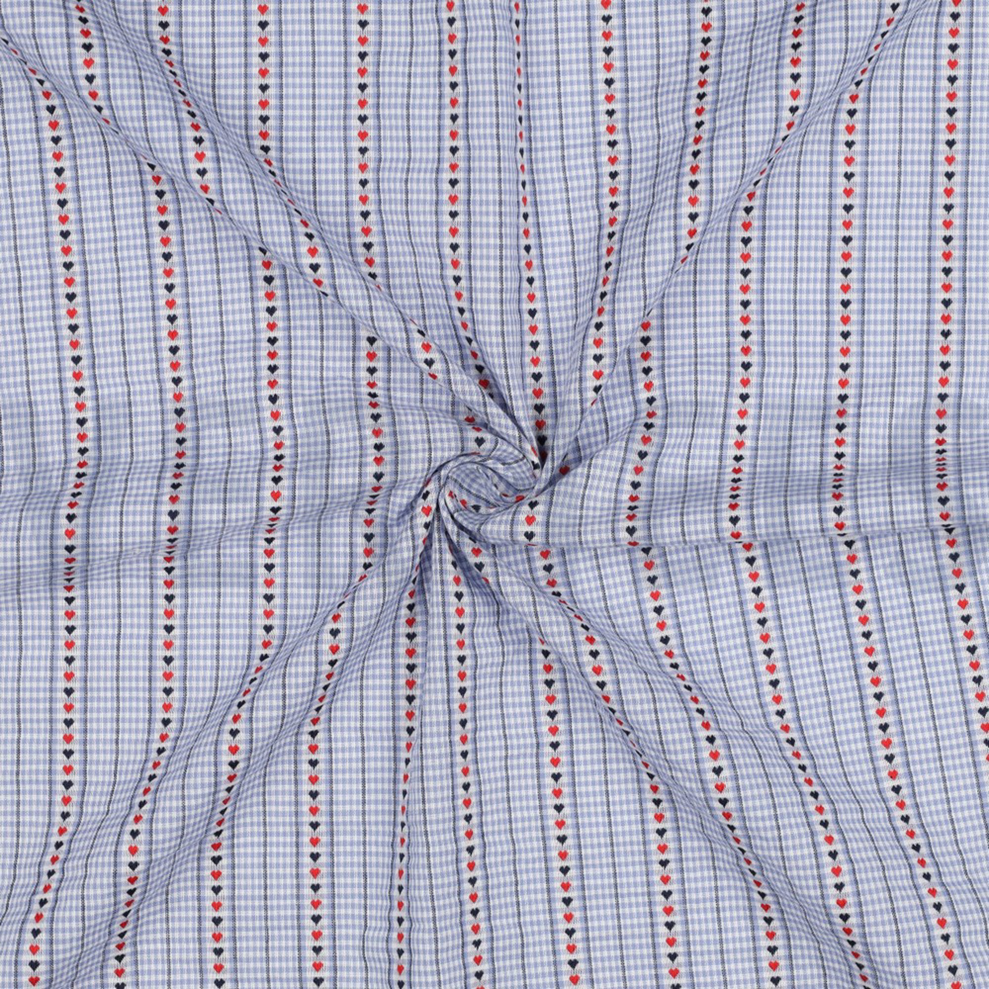 COTTON JACQUARD HEARTS LIGHT BLUE (high resolution) #3