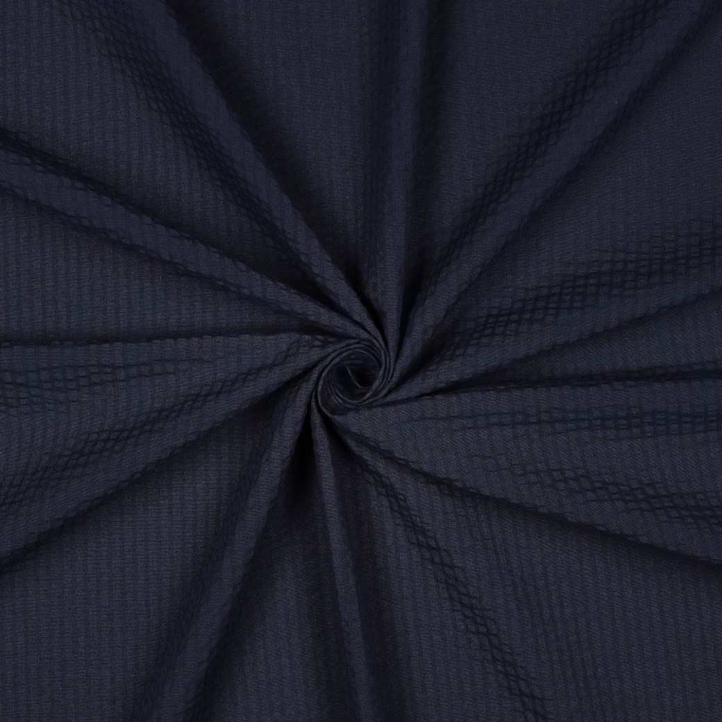 COTTON JACQUARD SEERSUCKER NAVY #3