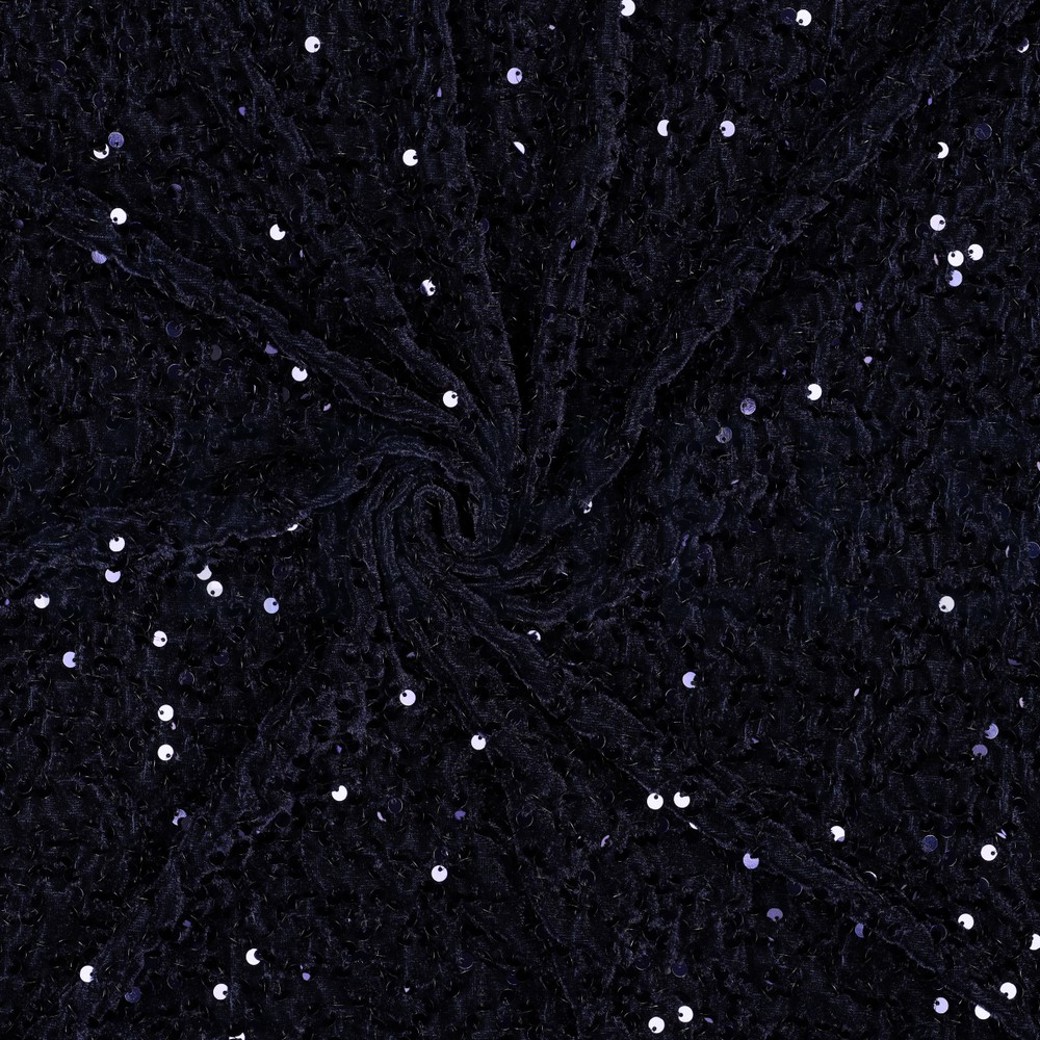 SEQUINS VELVET NAVY #3