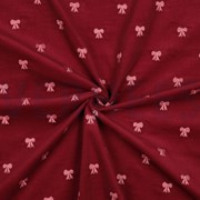 BABYCORD EMBROIDERY BOWS BORDEAUX (thumbnail) #3