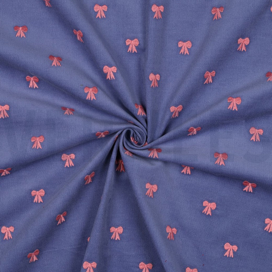 BABYCORD EMBROIDERY BOWS JEANS #3