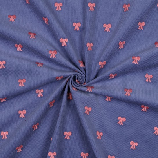 BABYCORD EMBROIDERY BOWS JEANS #7