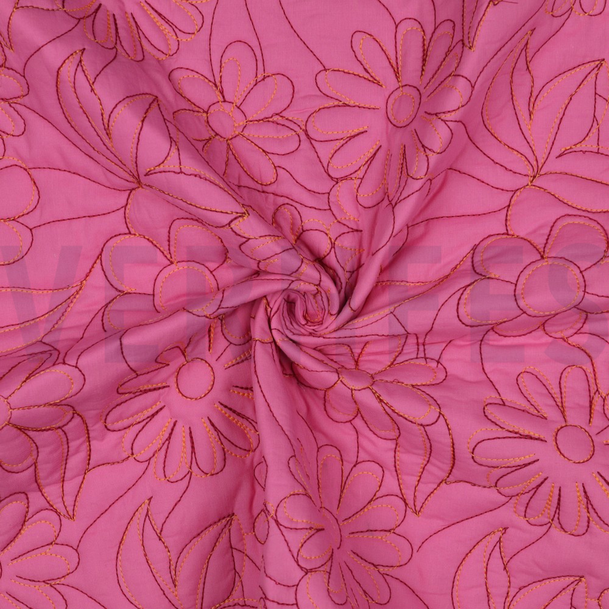 COTTON STEPPED FLOWERS PINK (high resolution) #3