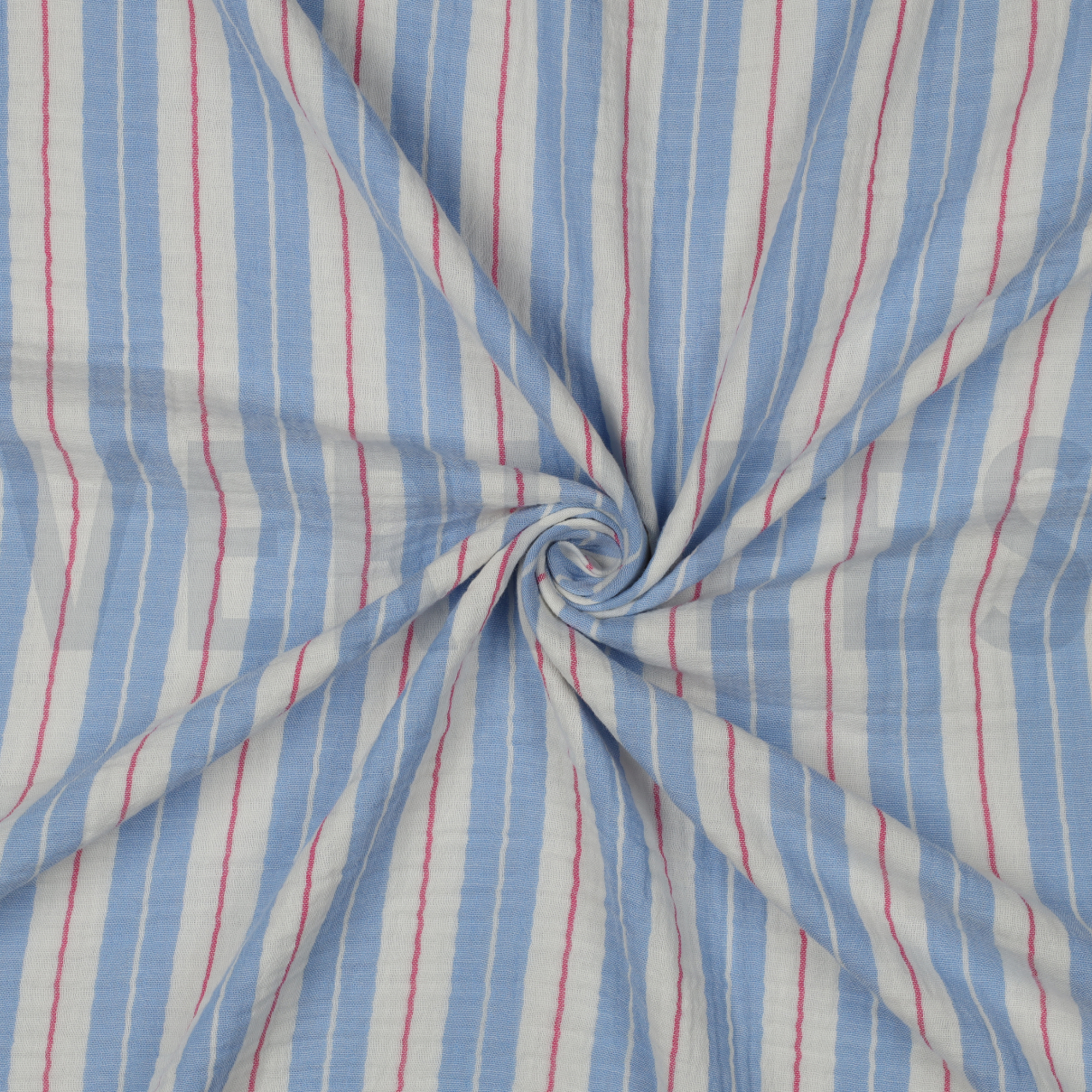 DOUBLE GAUZE YARN DYED STRIPES BLUE (high resolution) #3