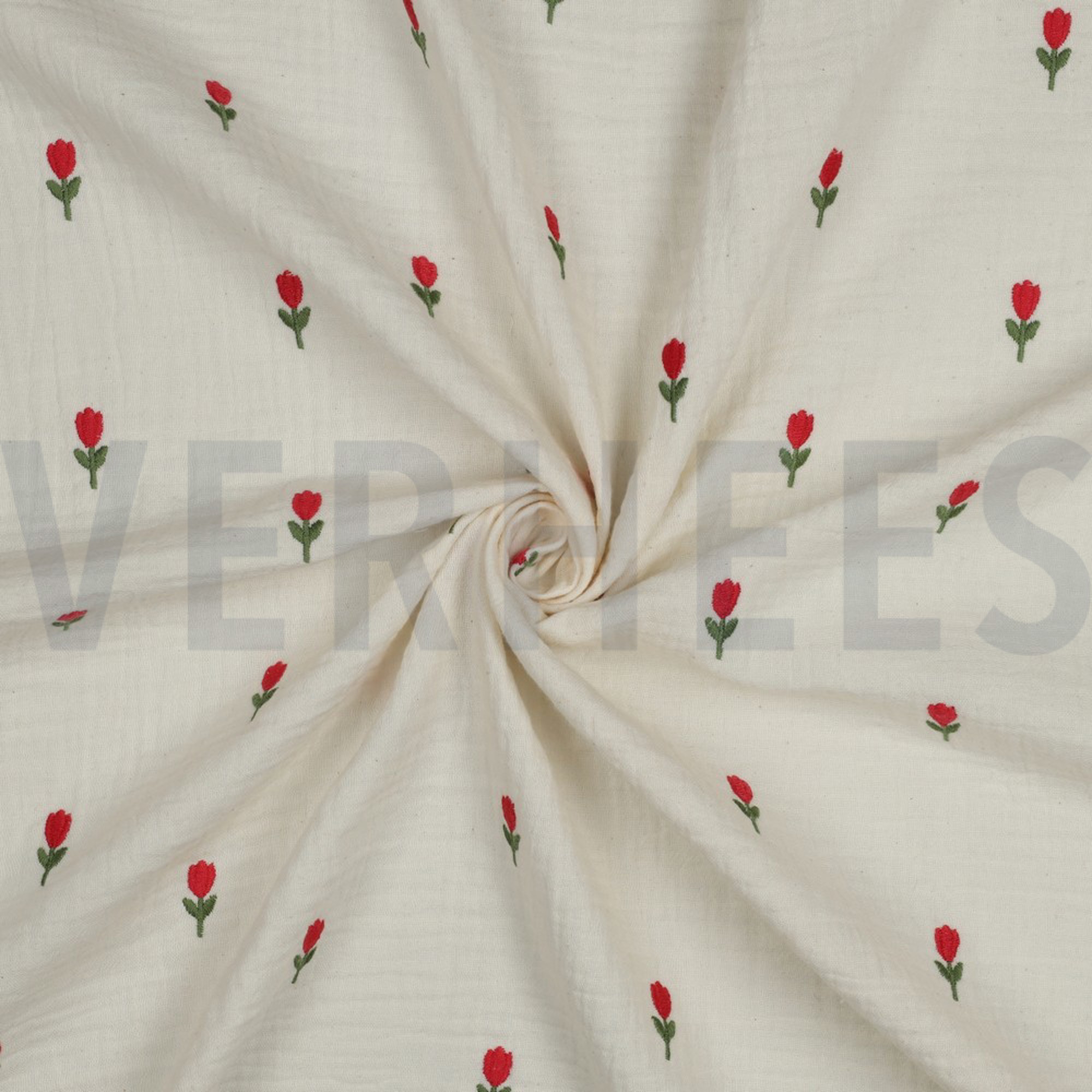 DOUBLE GAUZE EMBROIDERY FLOWERS NATUREL (high resolution) #3