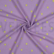 DOUBLE GAUZE EMBROIDERY NEON HEARTS LAVENDER (thumbnail) #3