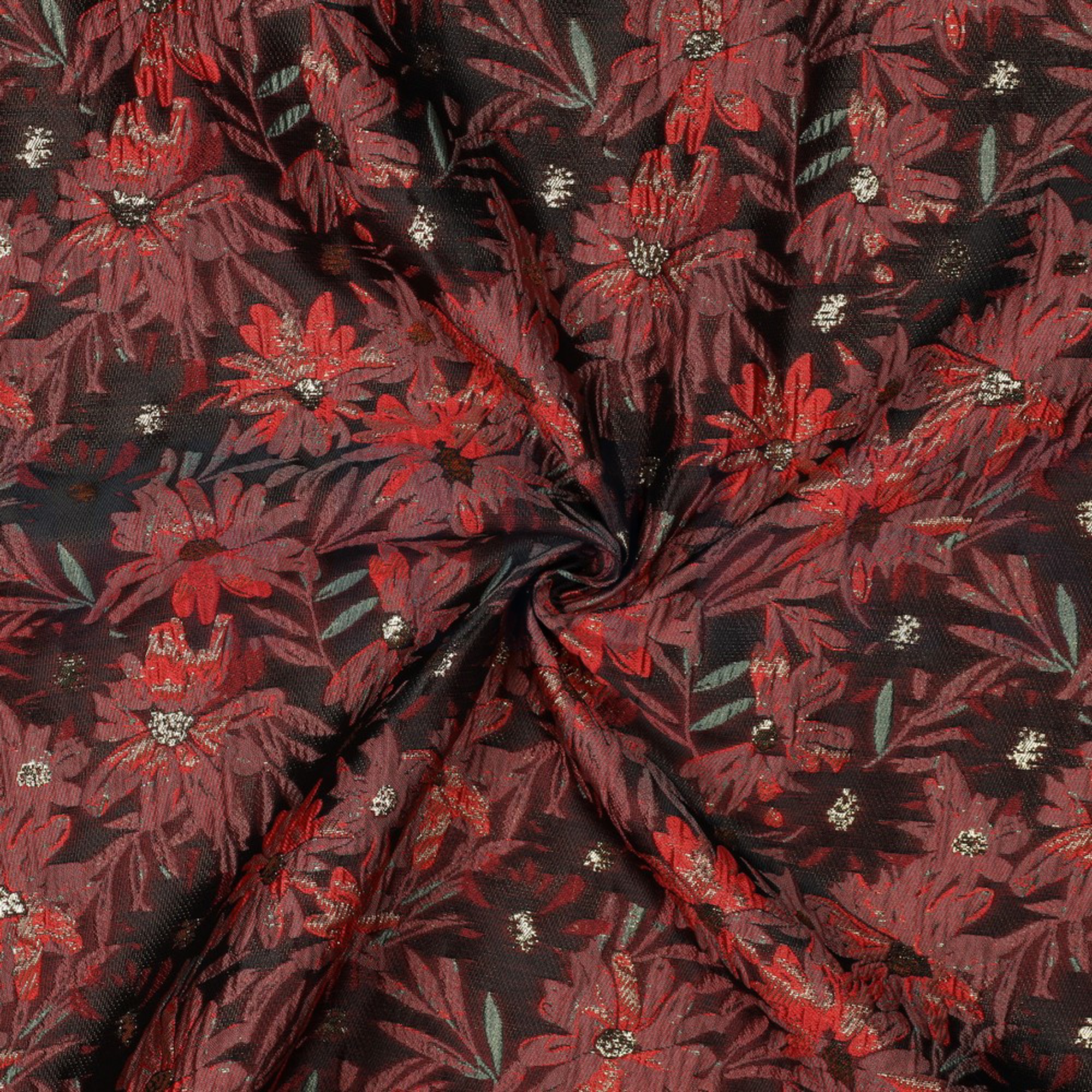 JACQUARD FLOWERS BORDEAUX (high resolution) #3