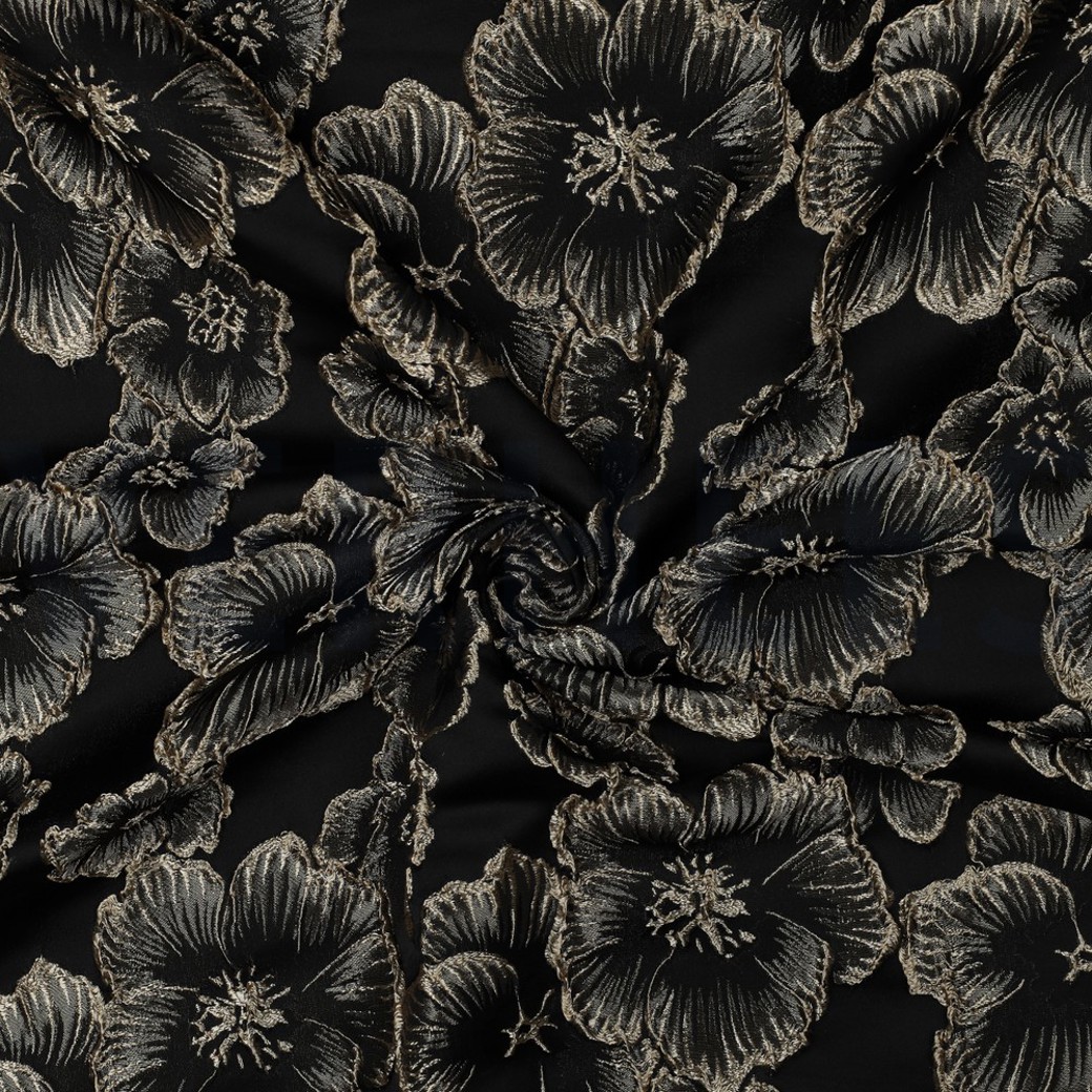 JACQUARD FLOWERS BLACK #3