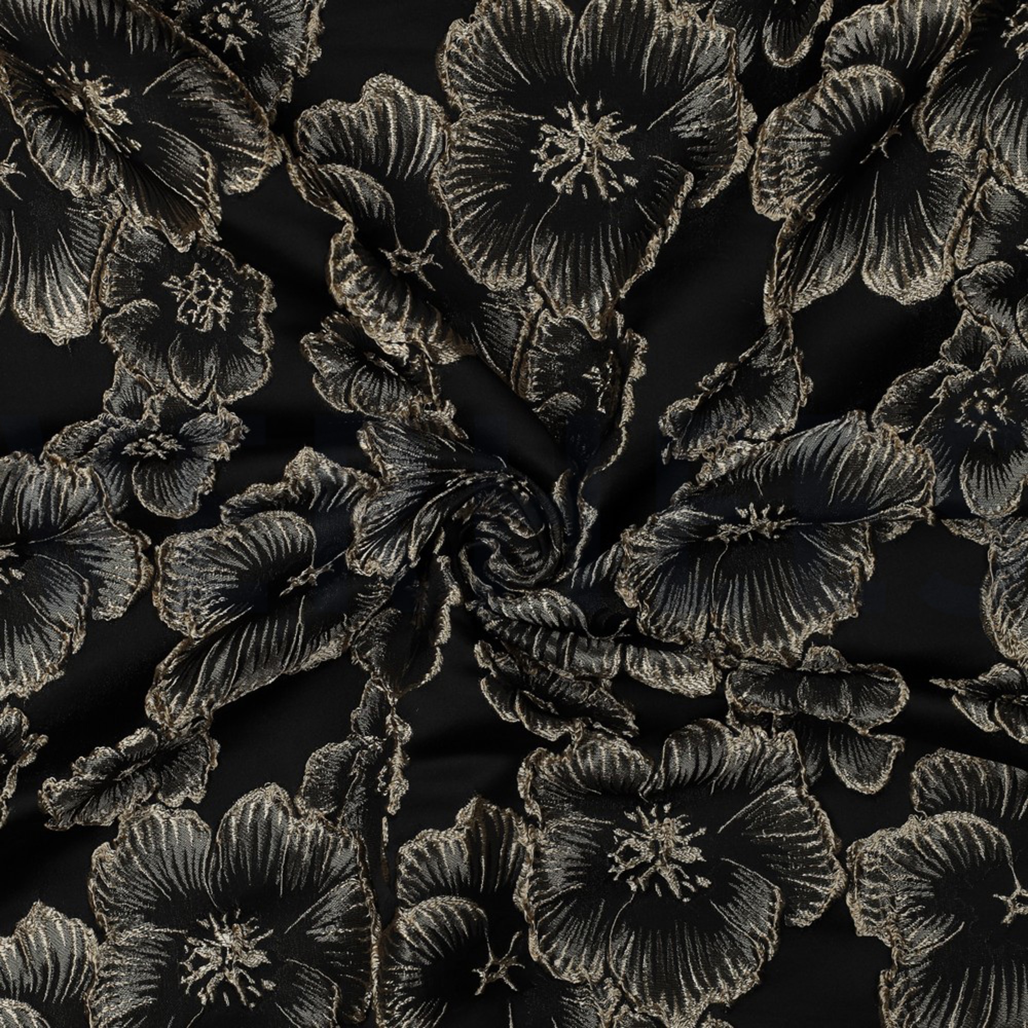 JACQUARD FLOWERS BLACK (high resolution) #3