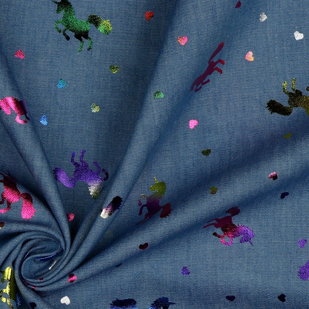 JEANS FOIL UNICORN BLEACHED #3