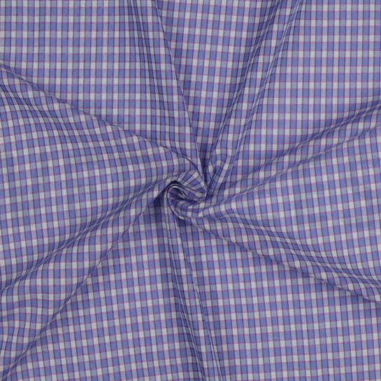 COTTON YARN DYED CHECKS SHINY THREAD LAVENDER #7