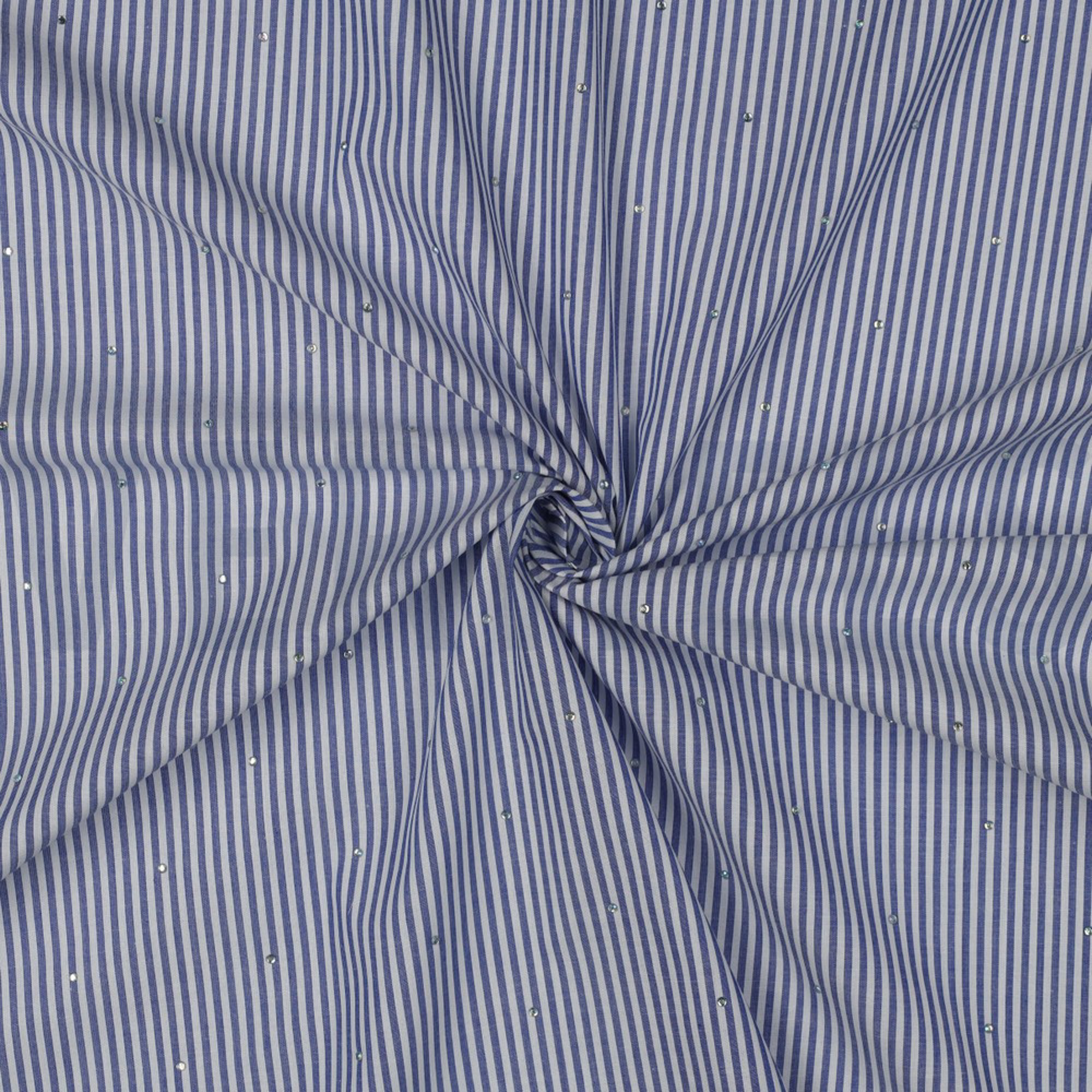 COTTON YARN DYED STRIPES WITH STUDS BLUE (high resolution) #3