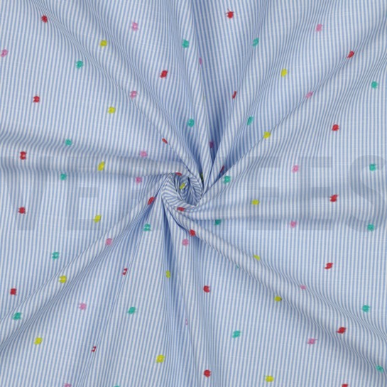 COTTON STRIPES DOBBY BLUE #7