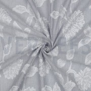 COTTON YARN DYED STRIPES JACQUARD FLOWERS NAVY (thumbnail) #3