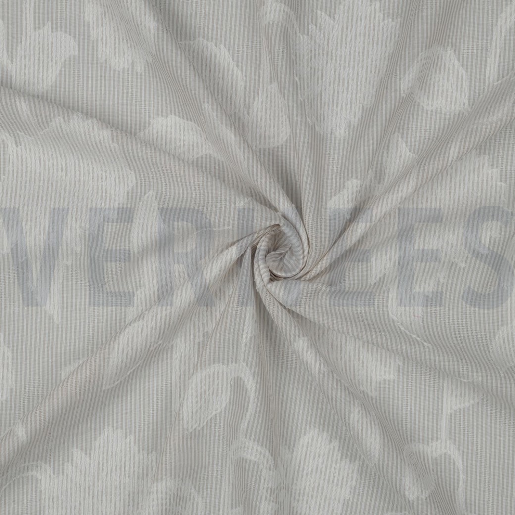 COTTON YARN DYED STRIPES JACQUARD FLOWERS SAND #3