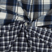 COTTON YARN DYED BRUSHED CHECKS NAVY (thumbnail) #3