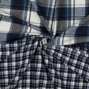 COTTON YARN DYED BRUSHED CHECKS NAVY (thumbnail) #3