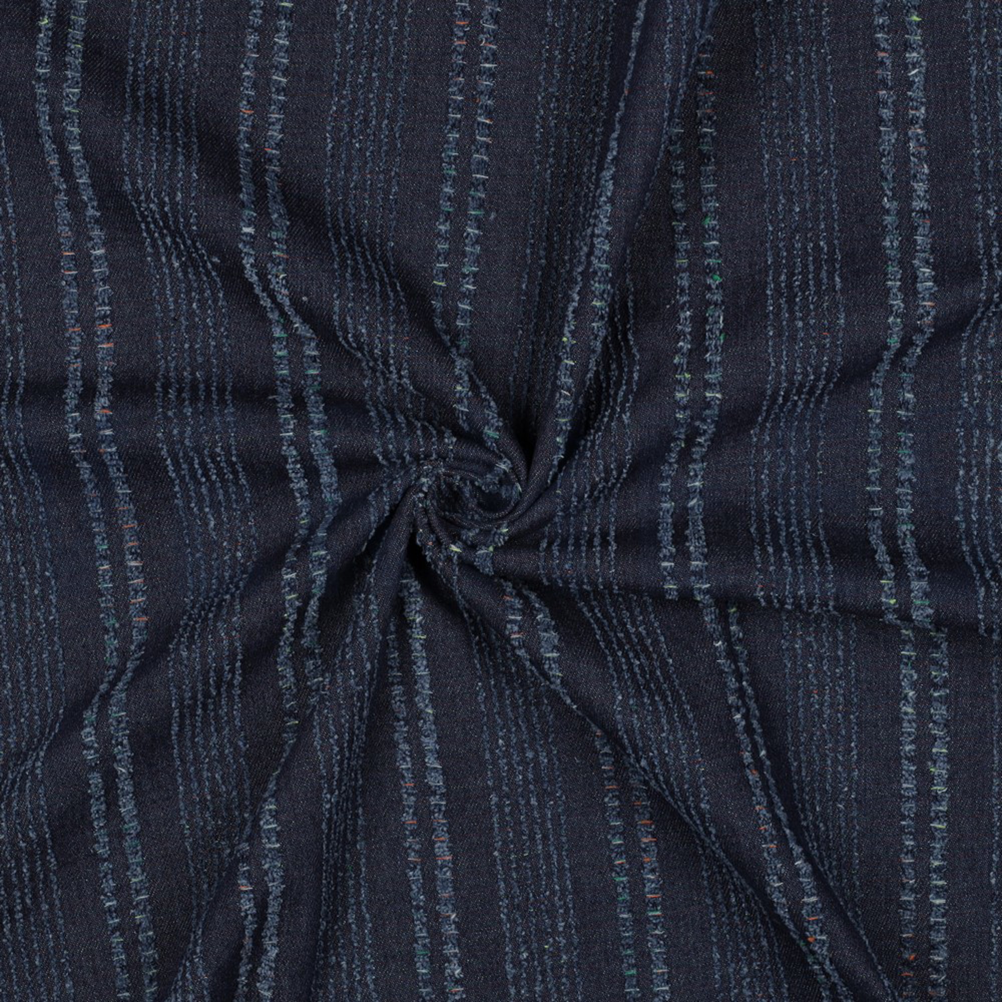 DENIM JACQUARD DISSTRESSED STRIPES INDIGO (high resolution) #3