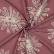 COTTON EMBROIDERY FLOWERS MAUVE (thumbnail) #3