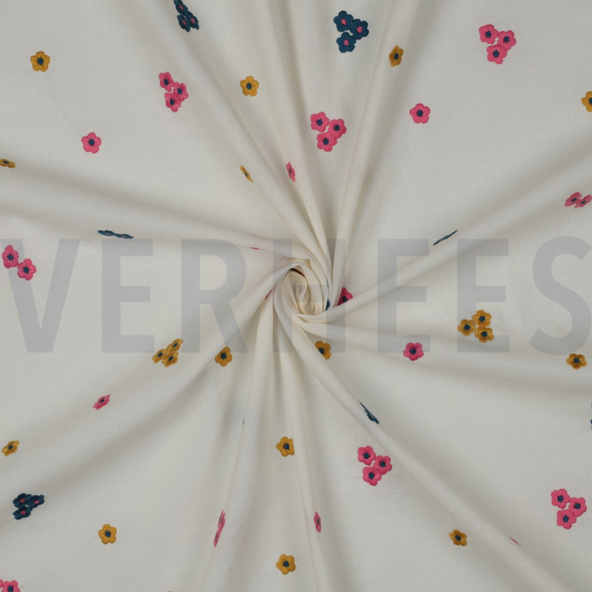 COTTON VOILE EMBROIDERY FLOWERS PINK (high resolution) #3