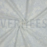 COTTON VOILE EMBROIDERY FLOWERS TWO-SIDED SCALLOP WHITE (thumbnail) #3