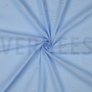 COTTON VOILE EMBROIDERY LUREX FLOWERS LIGHT BLUE (thumbnail) #3