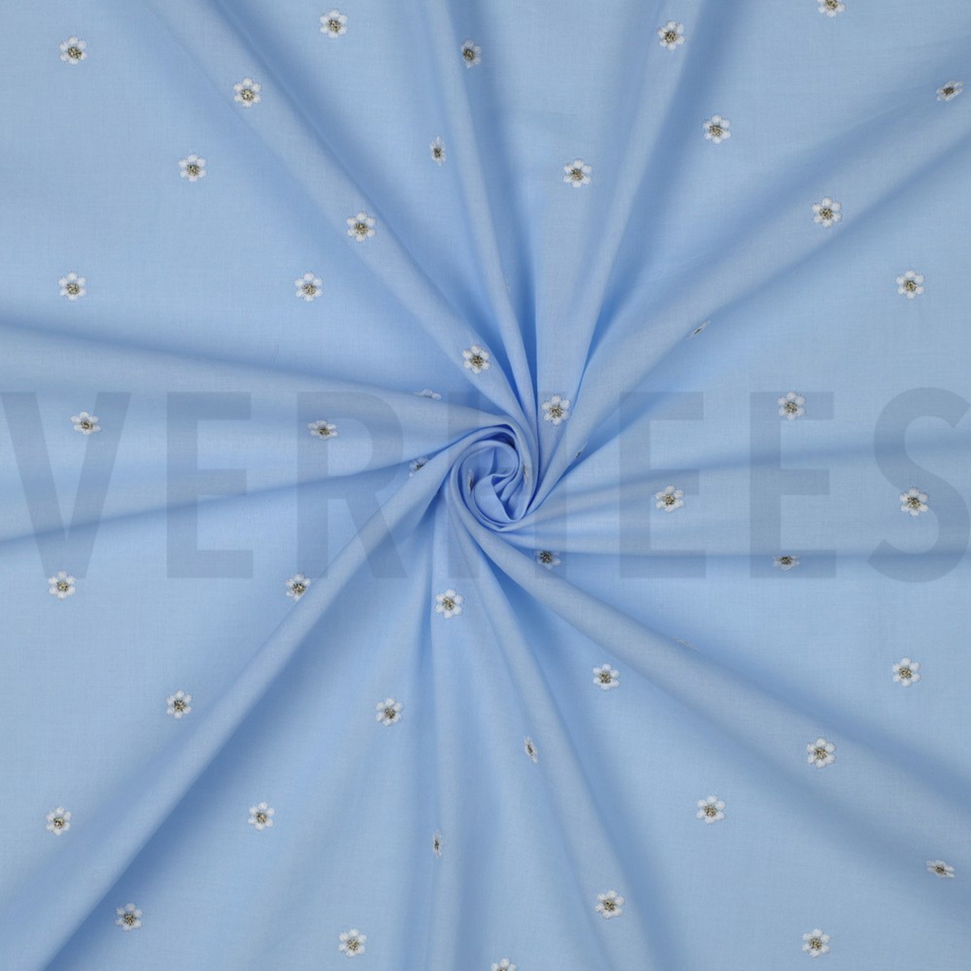 COTTON VOILE EMBROIDERY LUREX FLOWERS LIGHT BLUE (high resolution) #3