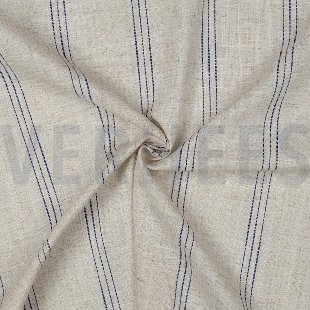 LINEN VISCOSE STRIPES BLUE #3