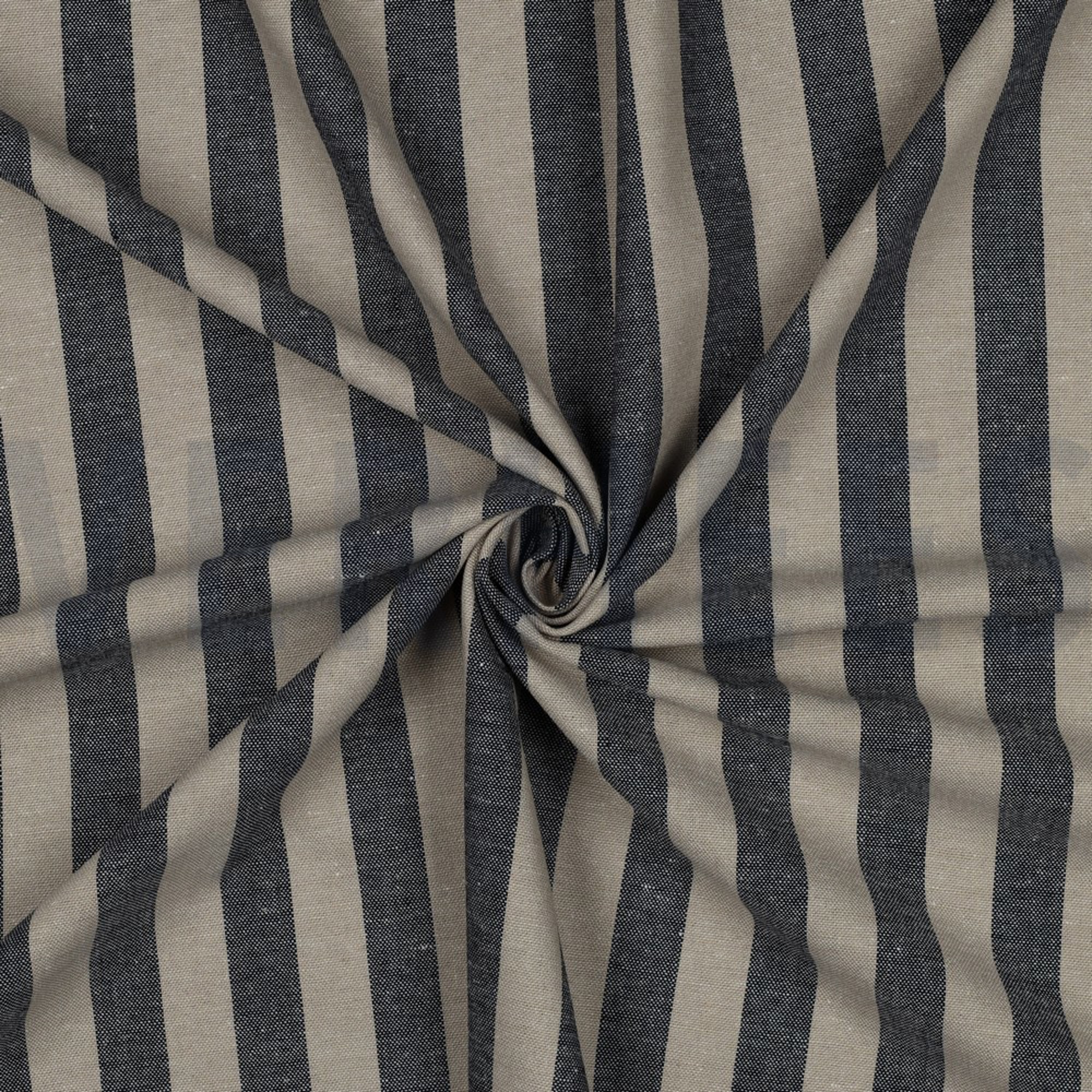 LINEN VISCOSE YARN DYED STRIPES NAVY (high resolution) #3