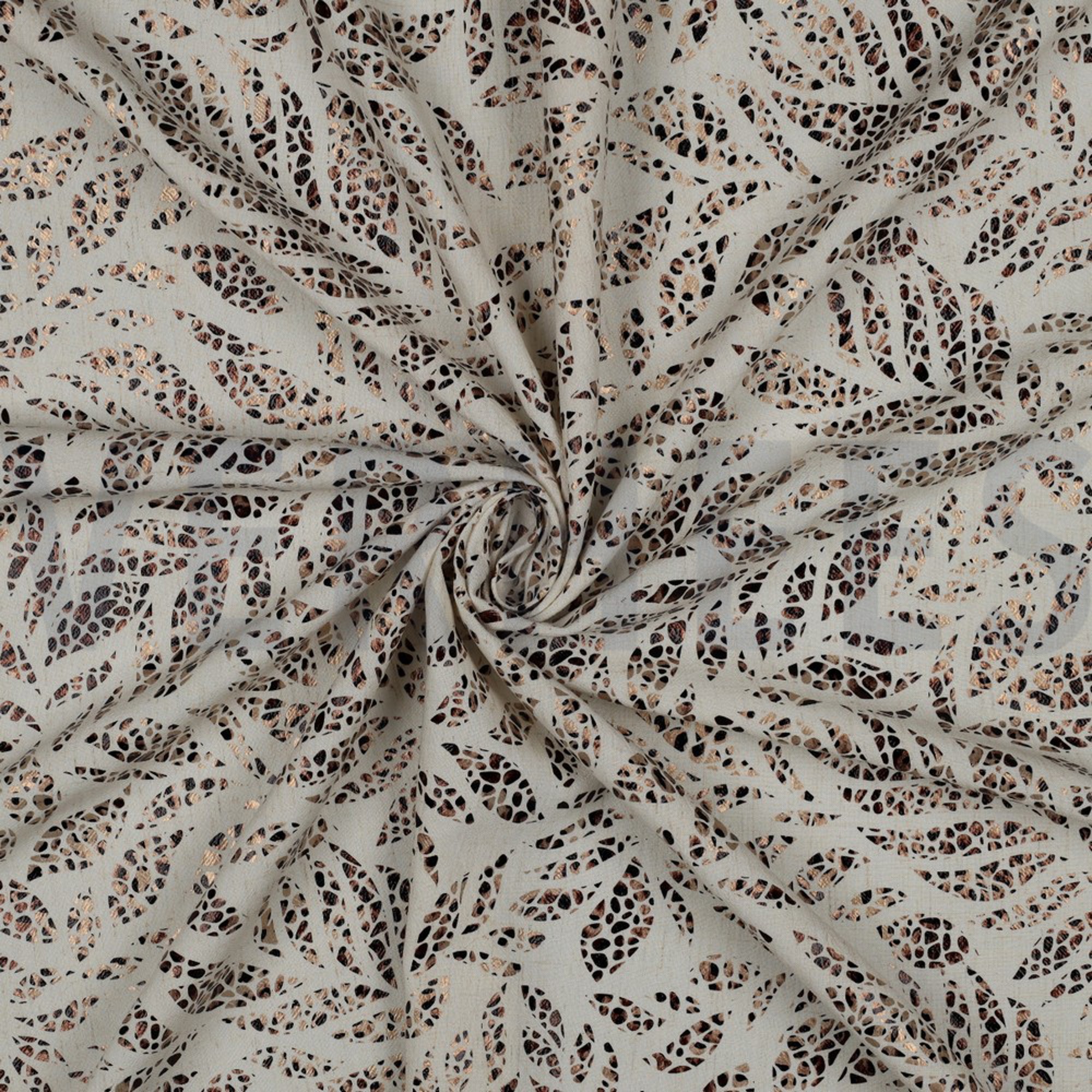 LINEN VISCOSE FOIL LEAVES BRONZE (high resolution) #3
