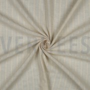 LINEN COTTON JACQUARD STRIPES BEIGE (thumbnail) #3