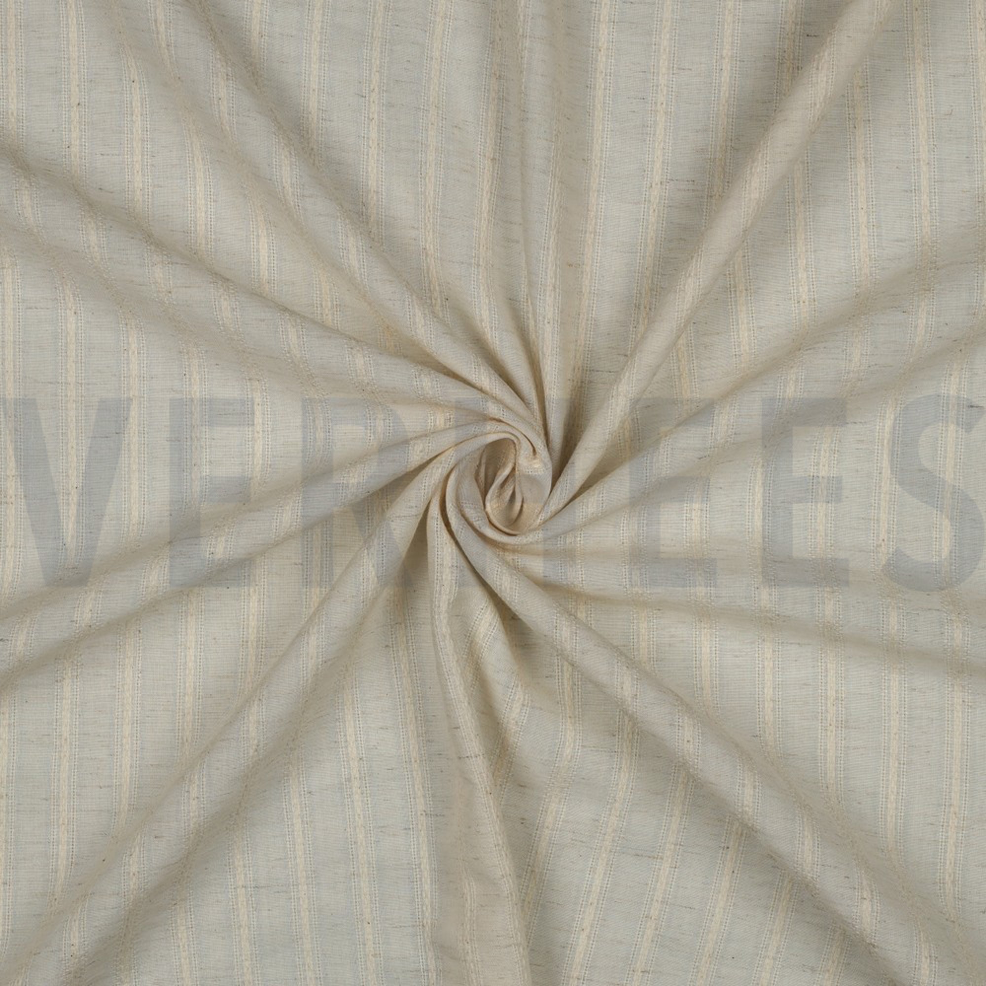 LINEN COTTON JACQUARD STRIPES BEIGE (high resolution) #3