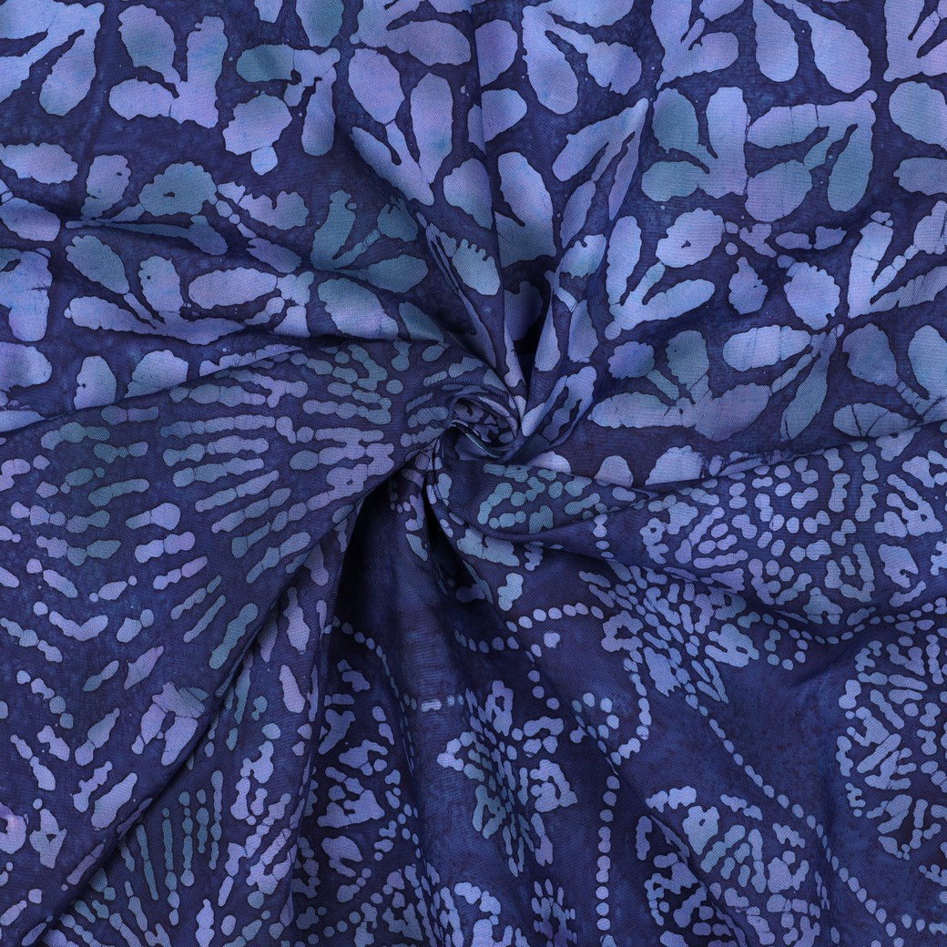 HANDCRAFTED BATIK VISCOSE NAVY #3