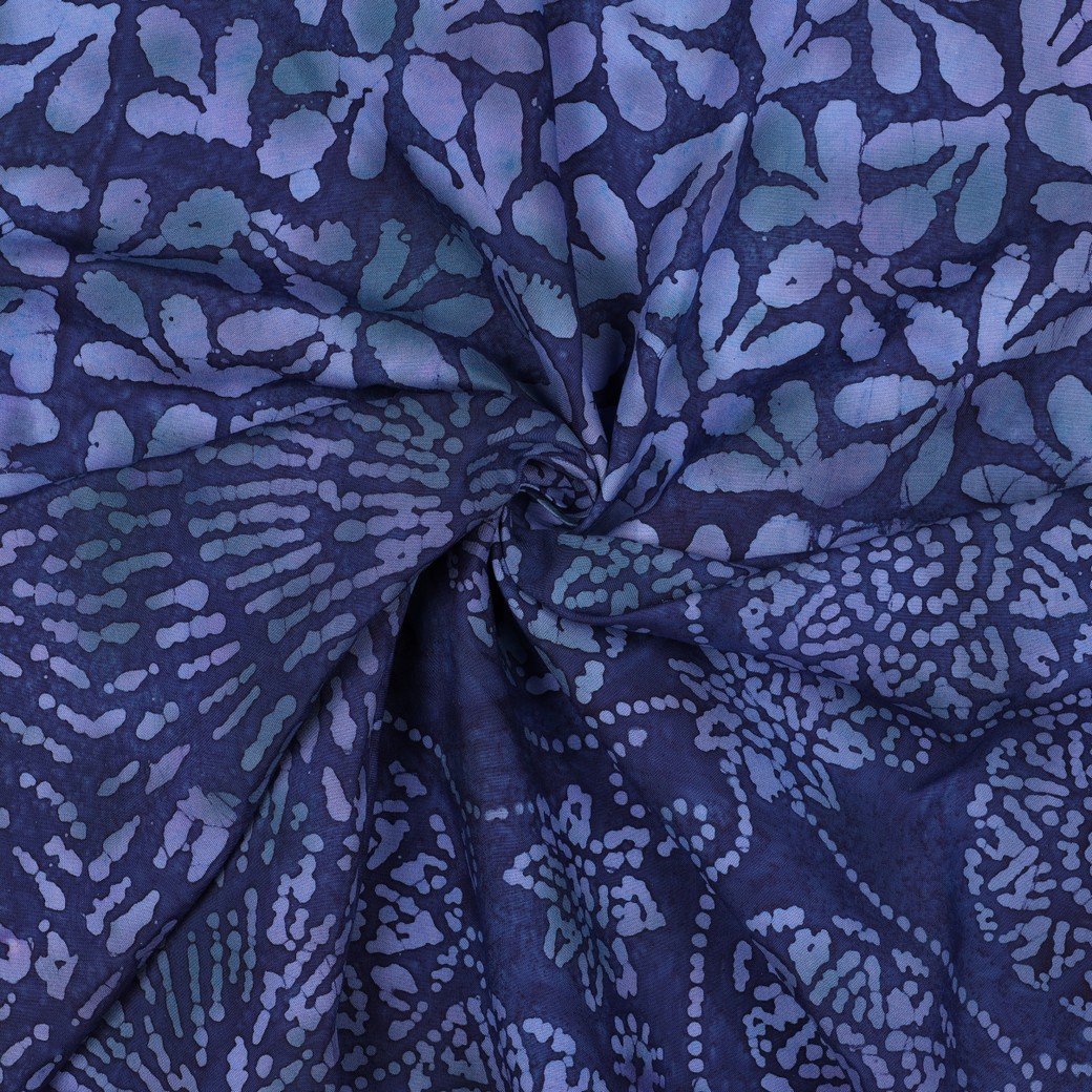 HANDCRAFTED BATIK VISCOSE NAVY #3