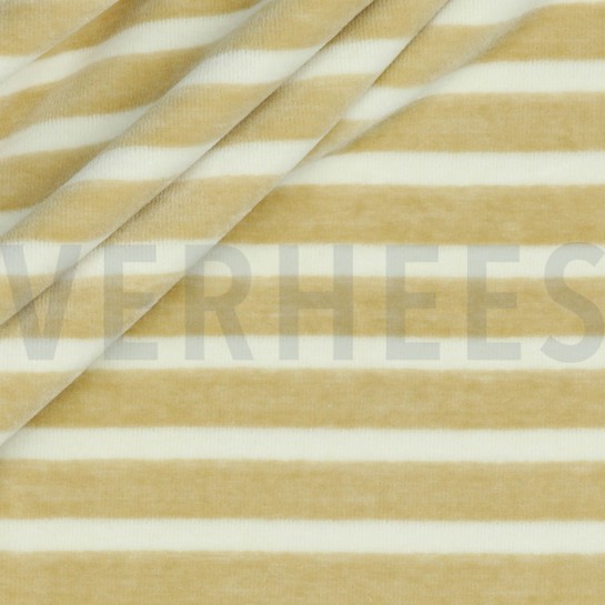 NICKY VELOURS YARN DYED STRIPES SAND / ECRU #7