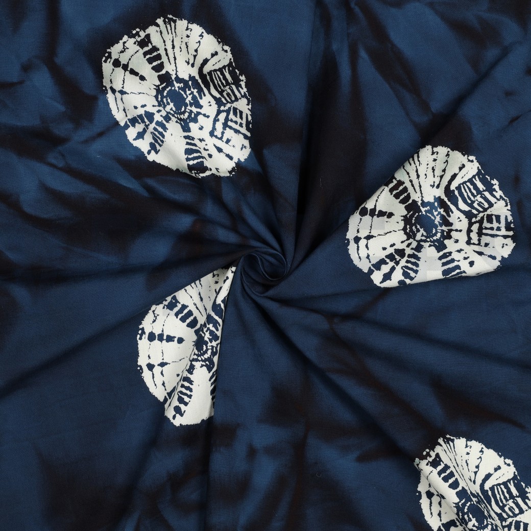 HANDCRAFTED BATIK COTTON NAVY #3