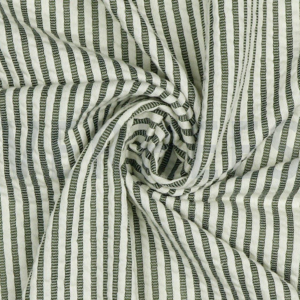 JERSEY JACQUARD STRIPES ARMY GREEN #3