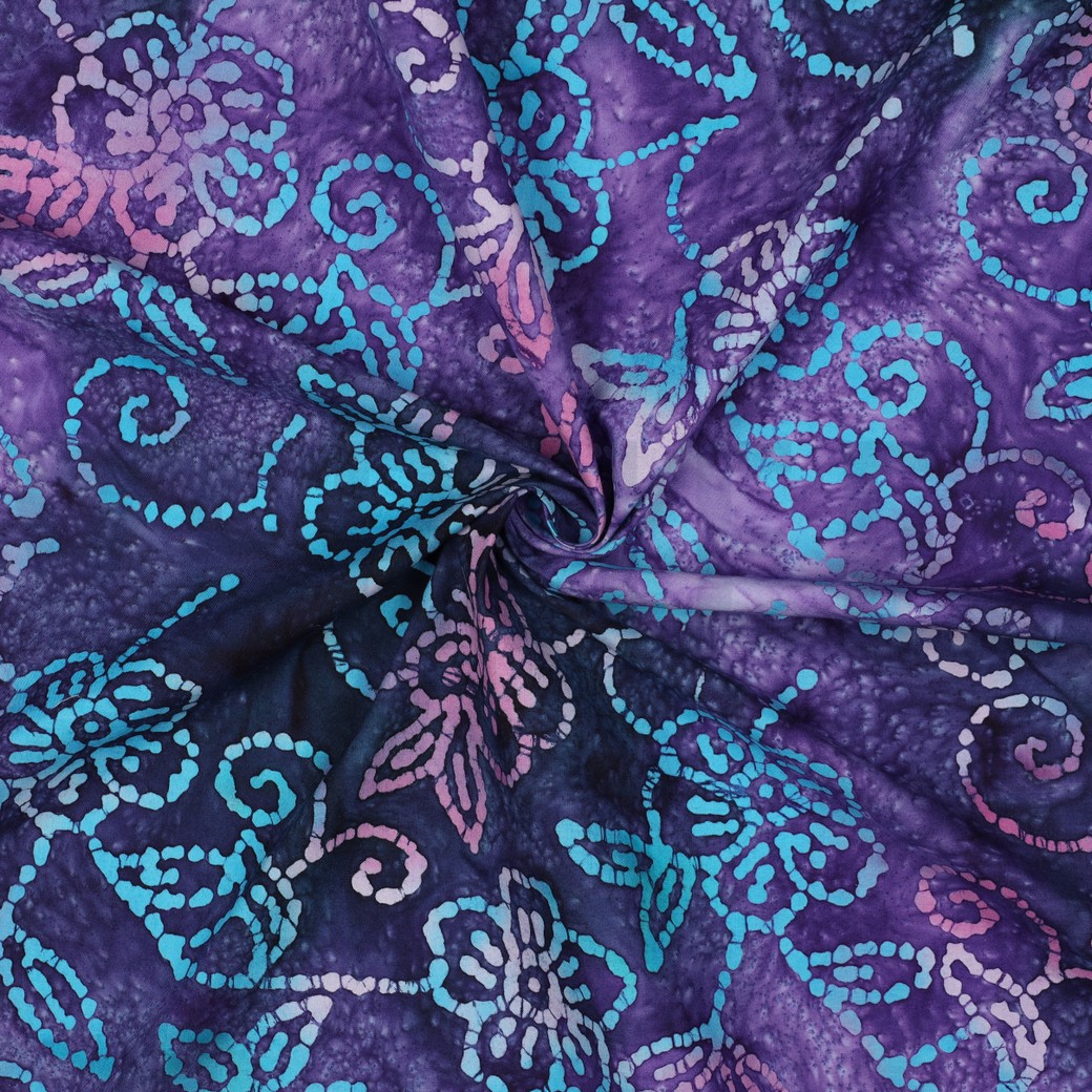 HANDCRAFTED BATIK COTTON PURPLE #3