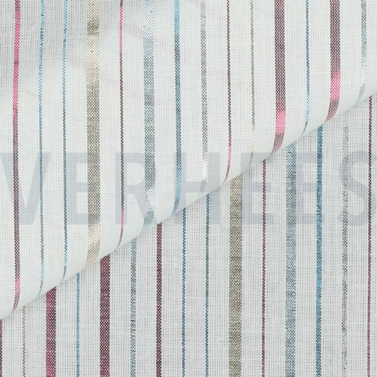 BAUMWOLLE LUREX STREIFEN WEISS #7