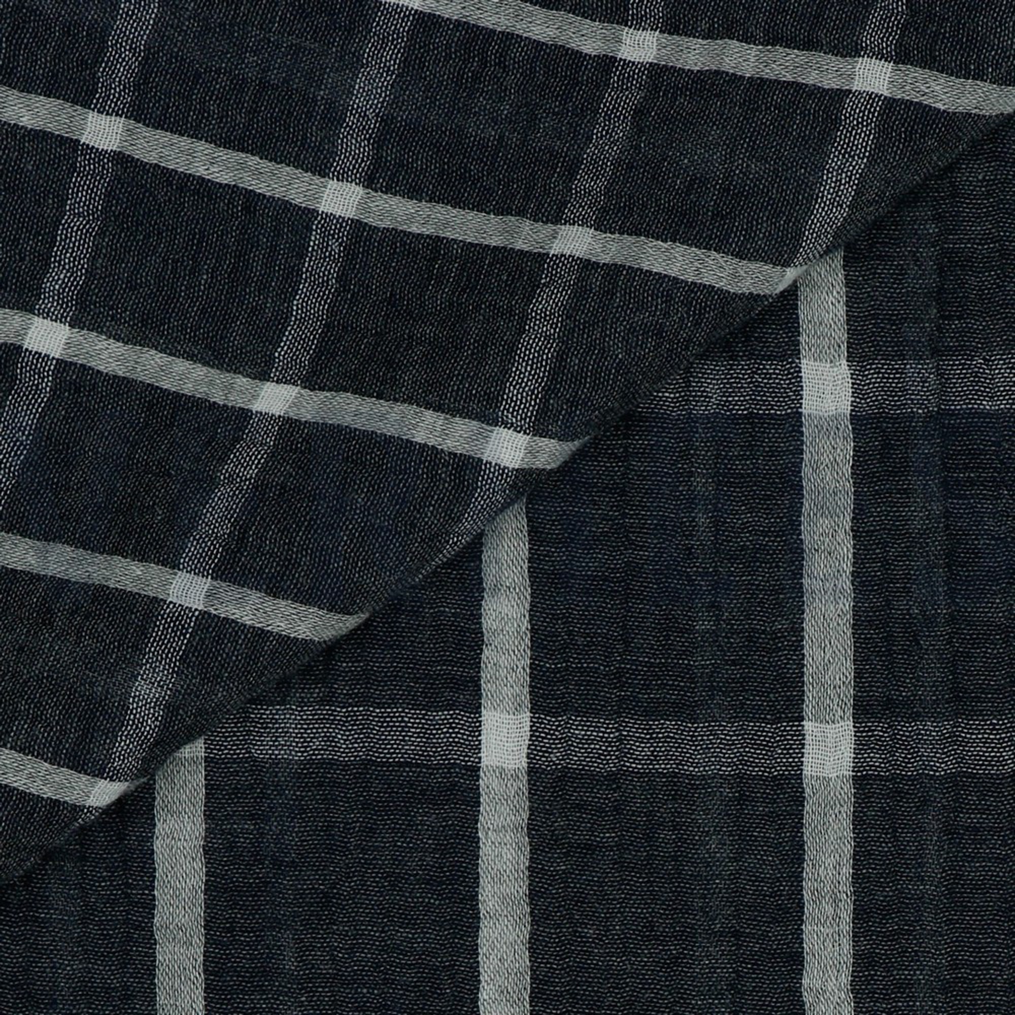 DOUBLE GAUZE MELANGE DOUBLE SIDED CHECK NAVY MELANGE (high resolution) #3