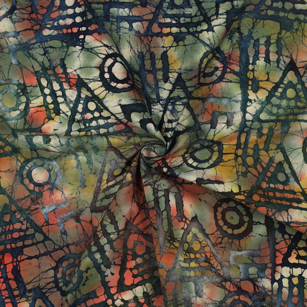 HANDCRAFTED BATIK COTTON GREEN #3