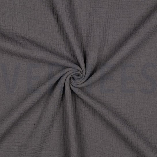 DOUBLE GAUZE GOTS DARK GREY #7