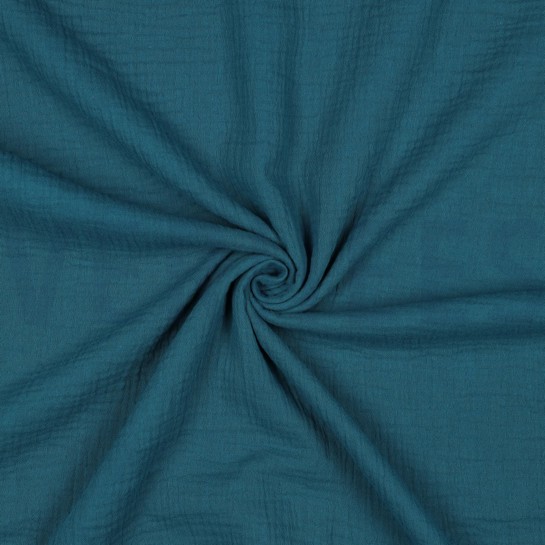 DOUBLE GAUZE GOTS PETROL #7