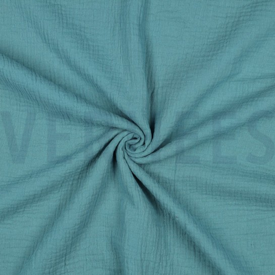 MUSSELIN GOTS SCHATTENBLAU #7