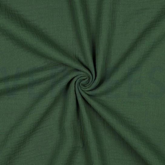 DOUBLE GAUZE GOTS DARK GREEN #7