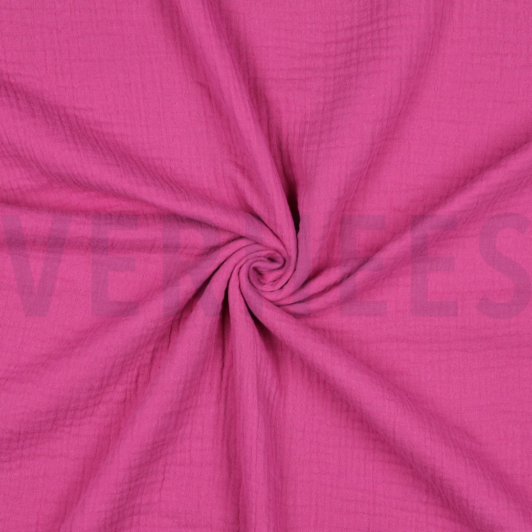 DOUBLE GAUZE GOTS CERISE #3