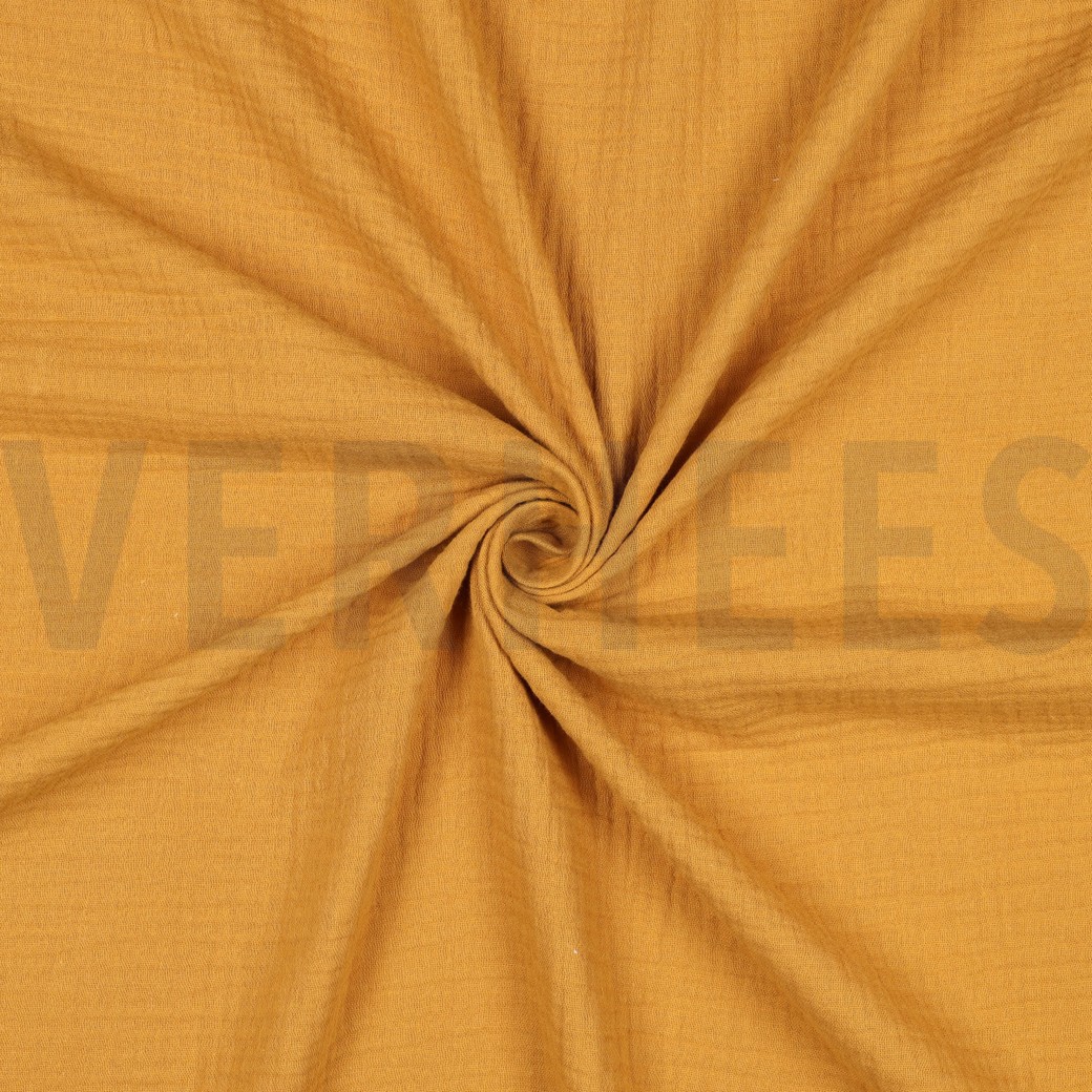DOUBLE GAUZE GOTS DARK OCHRE #3