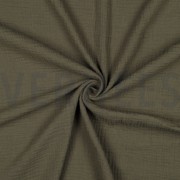 DOUBLE GAUZE GOTS DARK MOSS GREEN (thumbnail) #3